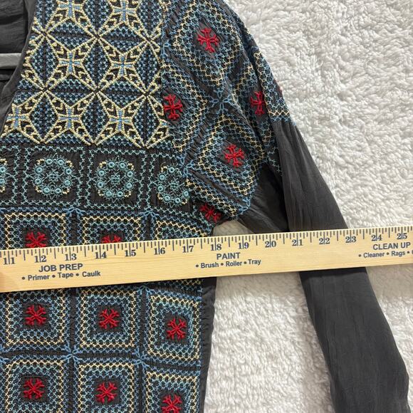 Johnny Was Embroidered Long Sleeve Tunic Top  Size SX gift for her - Picture 3 of 10